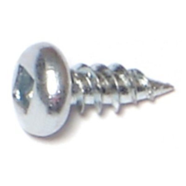 Midwest Fastener Sheet Metal Screw, #6 x 3/8 in, Zinc Plated Steel Pan Head Square Drive, 100 PK 08705